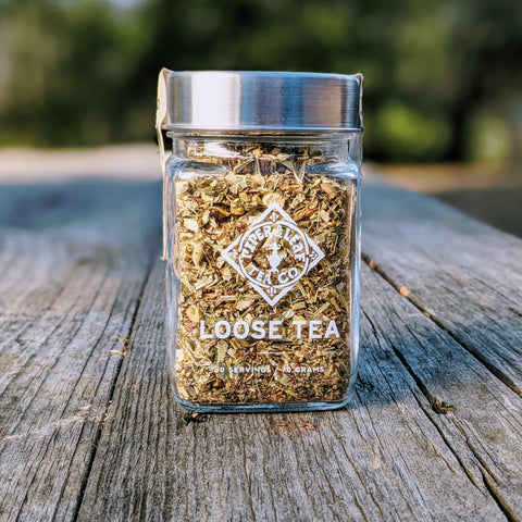 Healing Honeysuckle Glass Jar of Loose Leaf Tea - 30 Servings | | Loose Tea from Piper and Leaf Tea Co.