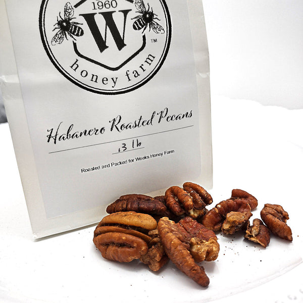 Weeks Habanero Roasted Pecans: .3 lb - Food Items - Only $5.99! Order now at Weeks Honey Farm