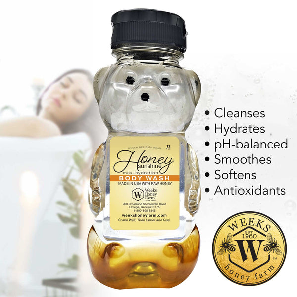 Honey Sunshine Body Wash for Max Hydration: 12oz - Premium Soaps from Weeks Naturals | Weeks Honey Farm - Just $8.99! Shop now at Weeks Naturals | Weeks Honey Farm