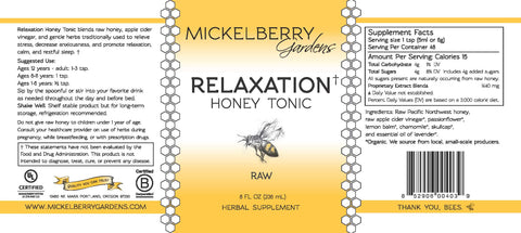Relaxation Honey Tonic - Honey Tonic - Only $11.99! Order now at Weeks Honey Farm Fast shipping and excellent customer service.