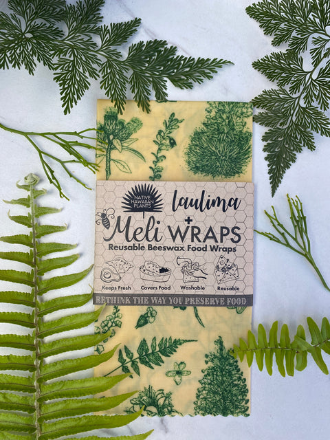 Laulima Native Plant Medium Wrap - beeswax Wraps - Only $14! Order now at Weeks Honey Farm Fast shipping and excellent customer service.
