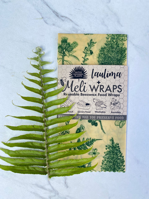 Laulima Native Plant Medium Wrap - beeswax Wraps - Only $14! Order now at Weeks Honey Farm Fast shipping and excellent customer service.