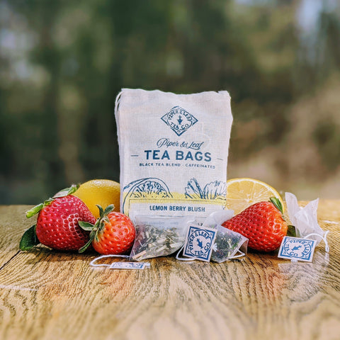 Lemon Berry Blush 9ct Tea Bags in Muslin | | Tea Bags from Piper and Leaf Tea Co.