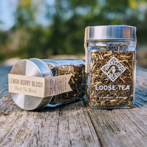 Lemon Berry Blush Glass Jar of Loose Leaf Tea - 30 Servings | | Loose Tea from Piper and Leaf Tea Co.