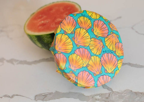 Meli Wraps Beeswax Wrap Bulk Roll + Cutlery Set in Shell Print