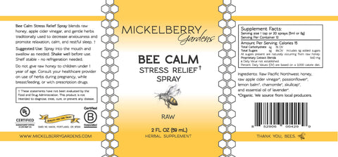 Bee Calm Stress Relief Spray - Honey Tonic - Only $9.59! Order now at Weeks Honey Farm Fast shipping and excellent customer service.