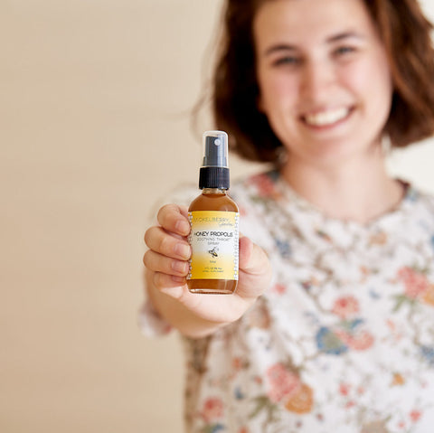 Honey Propolis Throat Spray - Honey Tonic - Only $13.99! Order now at Weeks Honey Farm Fast shipping and excellent customer service.
