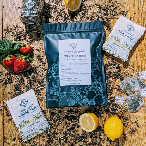 Lemon Berry Blush Bulk Sachets - 70ct Tea Bags | | Tea Bags from Piper and Leaf Tea Co.