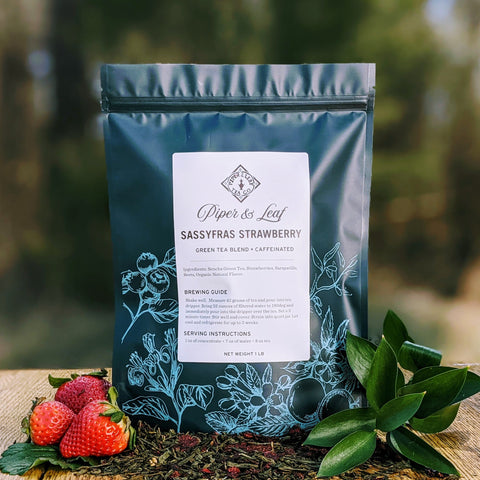 Sassyfras Strawberry Pound Bag - 190 serving | | Loose Tea from Piper and Leaf Tea Co.