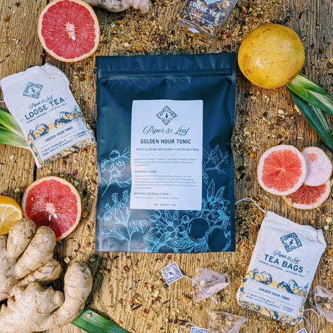 Golden Hour Tonic Bulk Sachets - 70ct Tea Bags | | Tea Bags from Piper and Leaf Tea Co.
