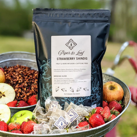 Strawberry Shindig Bulk Sachets - 70ct Tea Bags | | Tea Bags from Piper and Leaf Tea Co.