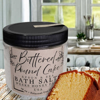 Weeks Honey Farm Southern Bath Salts; 16oz | Pound Cake | Soaps from Weeks Honey Farm