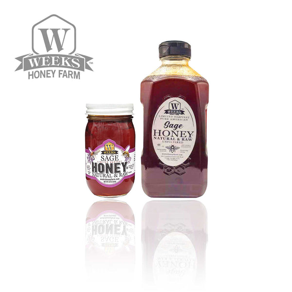 Our Best All-Natural Raw Sage Honey; Limited Harvest - Premium Honey from Weeks Honey Farm - Just $21.99! Shop now at Weeks Naturals | Weeks Honey Farm