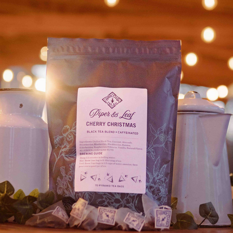 Cherry Christmas Bulk Sachets - 70ct Tea Bags | | Tea Bags from Piper and Leaf Tea Co.