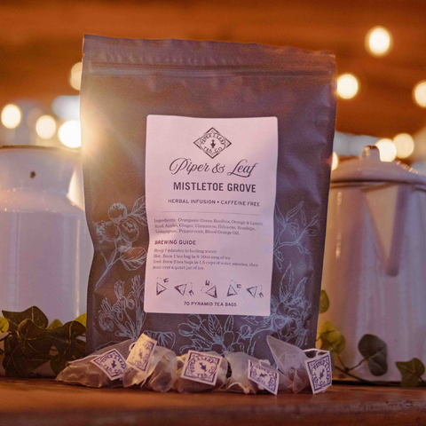 Mistletoe Grove Bulk Sachets - 70ct Tea Bags | | Tea Bags from Piper and Leaf Tea Co.