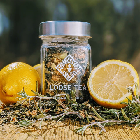Springdrop Spritzer Glass Jar of Loose Leaf Tea - 30 Servings | | Loose Tea from Piper and Leaf Tea Co.