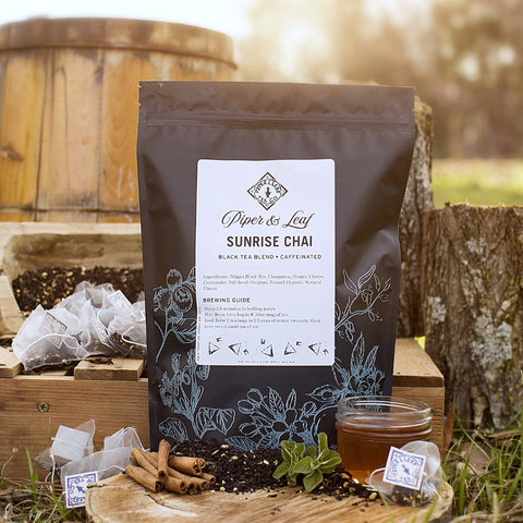 Sunrise Chai Bulk Sachets - 70ct Tea Bags | | Tea Bags from Piper and Leaf Tea Co.