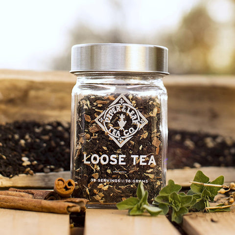 Sunrise Chai Glass Jar of Loose Leaf Tea - 30 Servings | | Loose Tea from Piper and Leaf Tea Co.