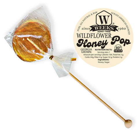 Weeks Honey Pops are a Sweet Treat! - Food Items - Only $3.99! Order now at Weeks Honey Farm Fast shipping and excellent customer service.