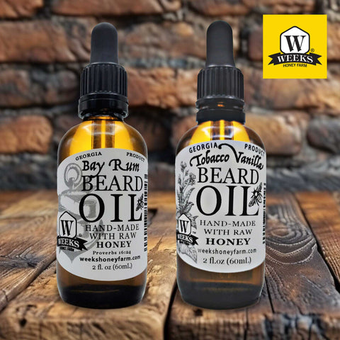 Honey Beard Oil will Soften, Nourish & Shave | Handcrafted on our farm (2 fl oz)