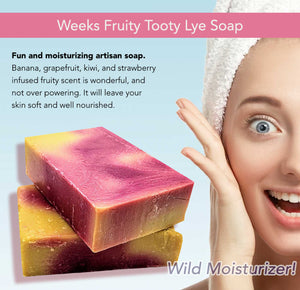 Weeks Fruity Tooty Lye Soap; 4.8 oz - Soaps - Only $5.99! Order now at Weeks Honey Farm