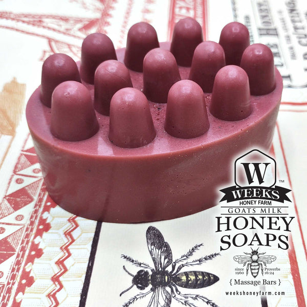 Honey Massage Bars; Weeks Hand Crafted Goats Milk Soaps - Premium Soaps from Weeks Naturals | Weeks Honey Farm - Just $5.99! Shop now at Weeks Naturals | Weeks Honey Farm