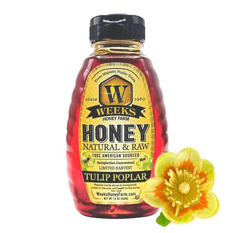 Weeks Rich & Rare Georgia Tulip Poplar Honey — Bold, Buttery Flavor From the Georgia Appalachian Forests