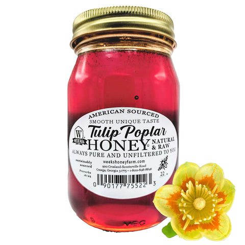 Weeks Rich & Rare Georgia Tulip Poplar Honey — Bold, Buttery Flavor From the Georgia Appalachian Forests