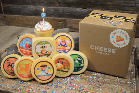 "Have a Cheesy Birthday" Gift Basket Food Gift Baskets from Cheese Brothers, Inc. http://www.WeeksHoneyFarm.com