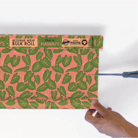 Beeswax Wrap Bulk Roll - Kalo Print | | Beeswax Rolls from Meli Wraps