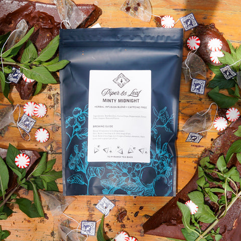 Minty Midnight Bulk Sachets - 70ct Tea Bags | | Tea Bags from Piper and Leaf Tea Co.
