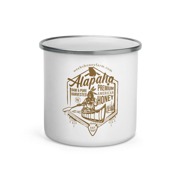 Weeks Alapaha Canoe and Native; Enamel Mug - Premium  from Weeks Naturals | Weeks Honey Farm - Just $18.00! Shop now at Weeks Naturals | Weeks Honey Farm