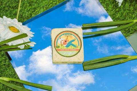 "Fields Forever" Green Onion Cheddar from Wisconsin - House Cheese - Only $8.95! Order now at Weeks Honey Farm Fast shipping and excellent customer service.