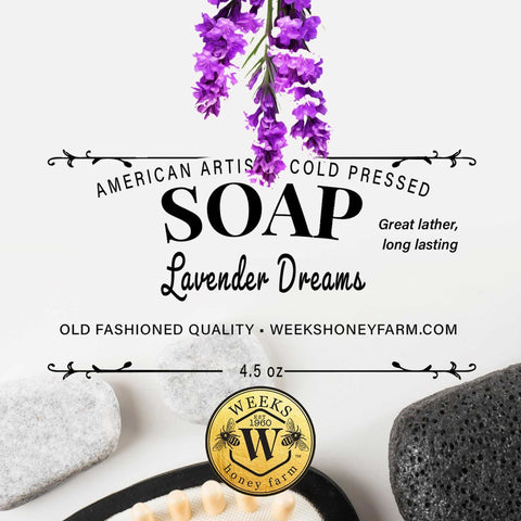 Handmade Cold Pressed Artisan Soaps- Assorted Fragrances, 4.5 oz Each Soaps from Weeks Honey Farm, Inc. http://www.WeeksHoneyFarm.com