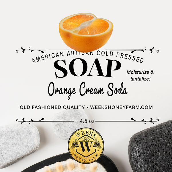 Weeks Orange Cream Soda -Cold Pressed Soap; 4.5 oz - Soaps - Only $5.99! Order now at Weeks Honey Farm