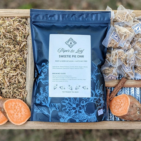 Sweetie Pie Chai Bulk Sachets - 70ct Tea Bags | | Tea Bags from Piper and Leaf Tea Co.