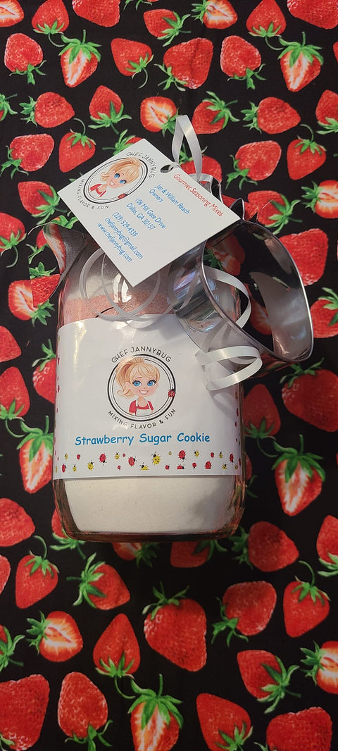 Strawberry Sugar Cookie Mix - Easy Homemade Fresh Strawberry Cookies, Makes 40 - Weeks Honey Farm