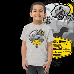 Bailey Bee "Jurassic Bee"; Toddler Jersey T-shirt - Premium shirt from Weeks Naturals | Weeks Honey Farm - Just $17.50! Shop now at Weeks Naturals | Weeks Honey Farm