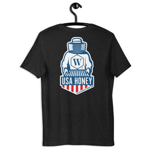 Weeks USA Honey Patriotic Unisex t-shirt - Premium  from Weeks Naturals | Weeks Honey Farm - Just $27.00! Shop now at Weeks Naturals | Weeks Honey Farm