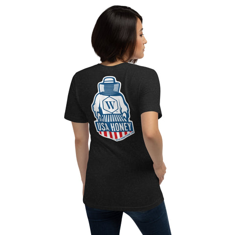 Weeks USA Honey Patriotic Unisex t-shirt  from Weeks Honey Farm, Inc. http://www.WeeksHoneyFarm.com
