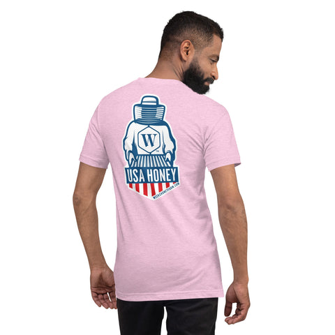 Weeks USA Honey Patriotic Unisex t-shirt  from Weeks Honey Farm, Inc. http://www.WeeksHoneyFarm.com