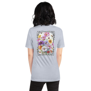 Womens Floral Wildflowers, 1960 Soft Fit T shirt | Light Blue | Apparel & Accessories from Weeks Honey Farm