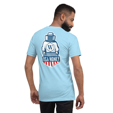 Weeks USA Honey Patriotic Unisex t-shirt  from Weeks Honey Farm, Inc. http://www.WeeksHoneyFarm.com