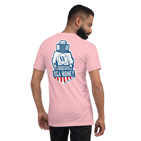 Weeks USA Honey Patriotic Unisex t-shirt  from Weeks Honey Farm, Inc. http://www.WeeksHoneyFarm.com