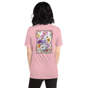 Womens Floral Wildflowers, 1960 Soft Fit T shirt | Pink | Apparel & Accessories from Weeks Honey Farm