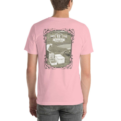 A Farmer and His Bees, 1960 Soft Fit Unisex t-shirt Apparel & Accessories from Weeks Honey Farm http://www.WeeksHoneyFarm.com