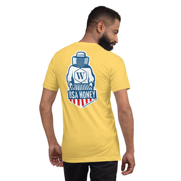 Weeks USA Honey Patriotic Unisex t-shirt - Premium  from Weeks Naturals | Weeks Honey Farm - Just $27.00! Shop now at Weeks Naturals | Weeks Honey Farm