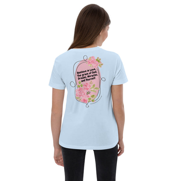 Bailey Bee "Beelieve"; Youth Jersey T-shirt - shirt - Only $28! Order now at Weeks Honey Farm