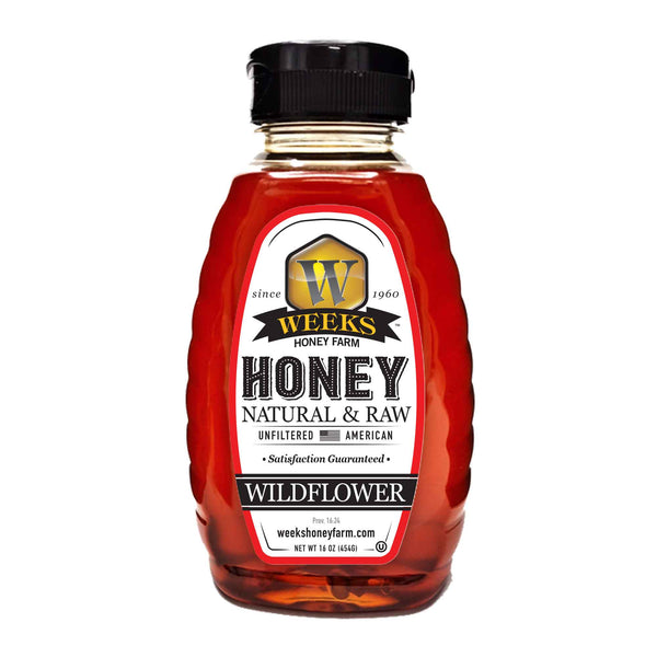 Our Best All-Natural Pure Raw Wildflower Honey - Honey - Only $7.99! Order now at Weeks Honey Farm