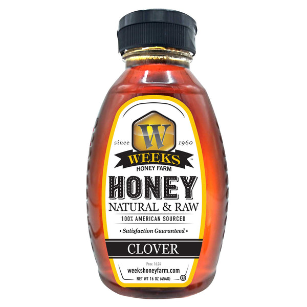 Our Best All-Natural Pure Raw Clover Honey - Honey - Only $7.99! Order now at Weeks Honey Farm
